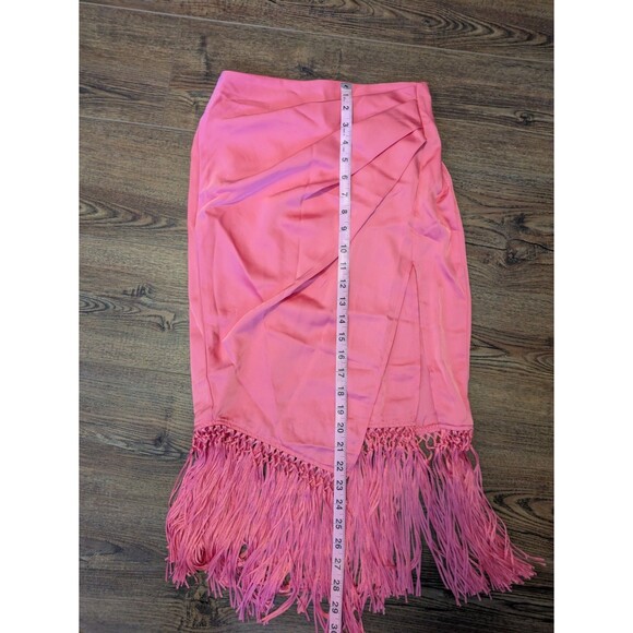 Rachel Zoe Pink Tassel Fringe Assymetrical Skirt XS - Picture 7 of 8